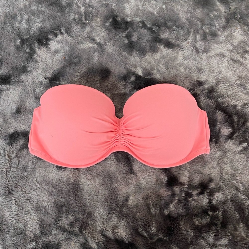 Victoria Secret Strapless Bathing Suit Top, Coral, 34D